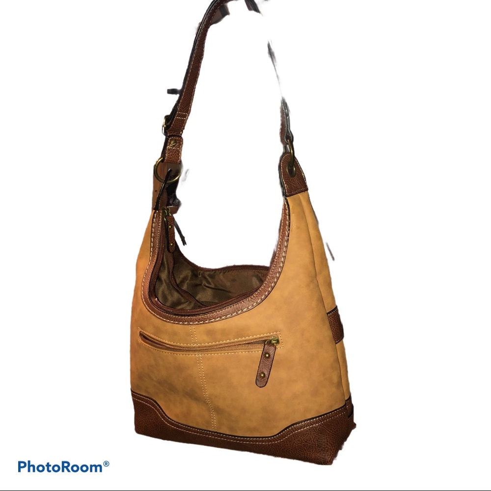 Faux Leather Desert Revival Concept Brown Vegan Purse - Picture 8 of 8